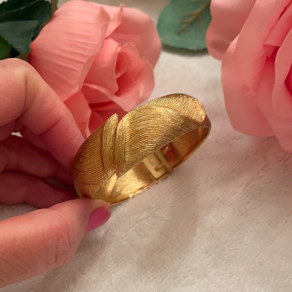 Vintage Monet Golden Textured bracelet